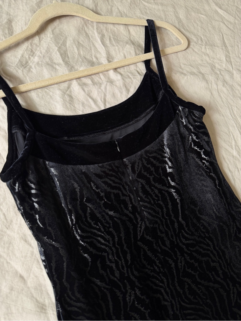 Vintage Joseph Ribkoff Black Velvet Slip Maxi Dress small - Picture 15 of 17